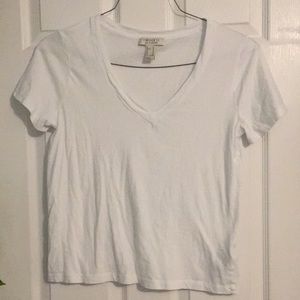 White V-neck shirt